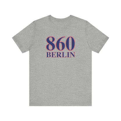 860 Berlin Red White & Blue Unisex Jersey Short Sleeve T-Shirt