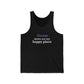Goose Shows Are My Happy Place - Gray & Purple Unisex Jersey Tank Top