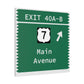 Vintage Merritt Parkway Exit 40 A-B Sign Matte Canvas, Stretched, 1.25"