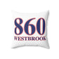 860 Westbrook Red, White & Blue Spun Polyester Square Pillow