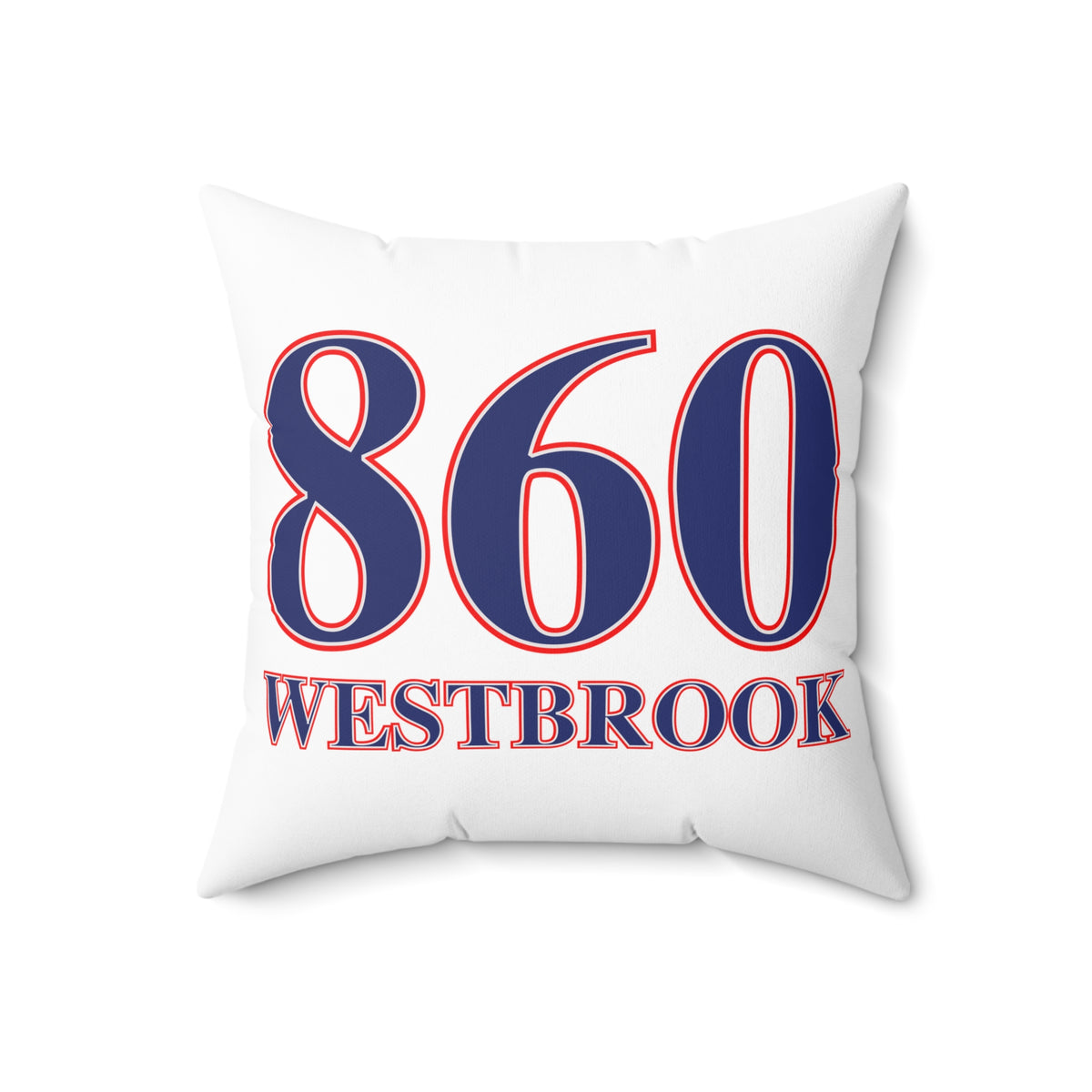 860 Westbrook Red, White & Blue Spun Polyester Square Pillow