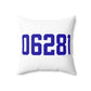 06281 Woodstock Connecticut Zip Code Spun Polyester Square Pillow