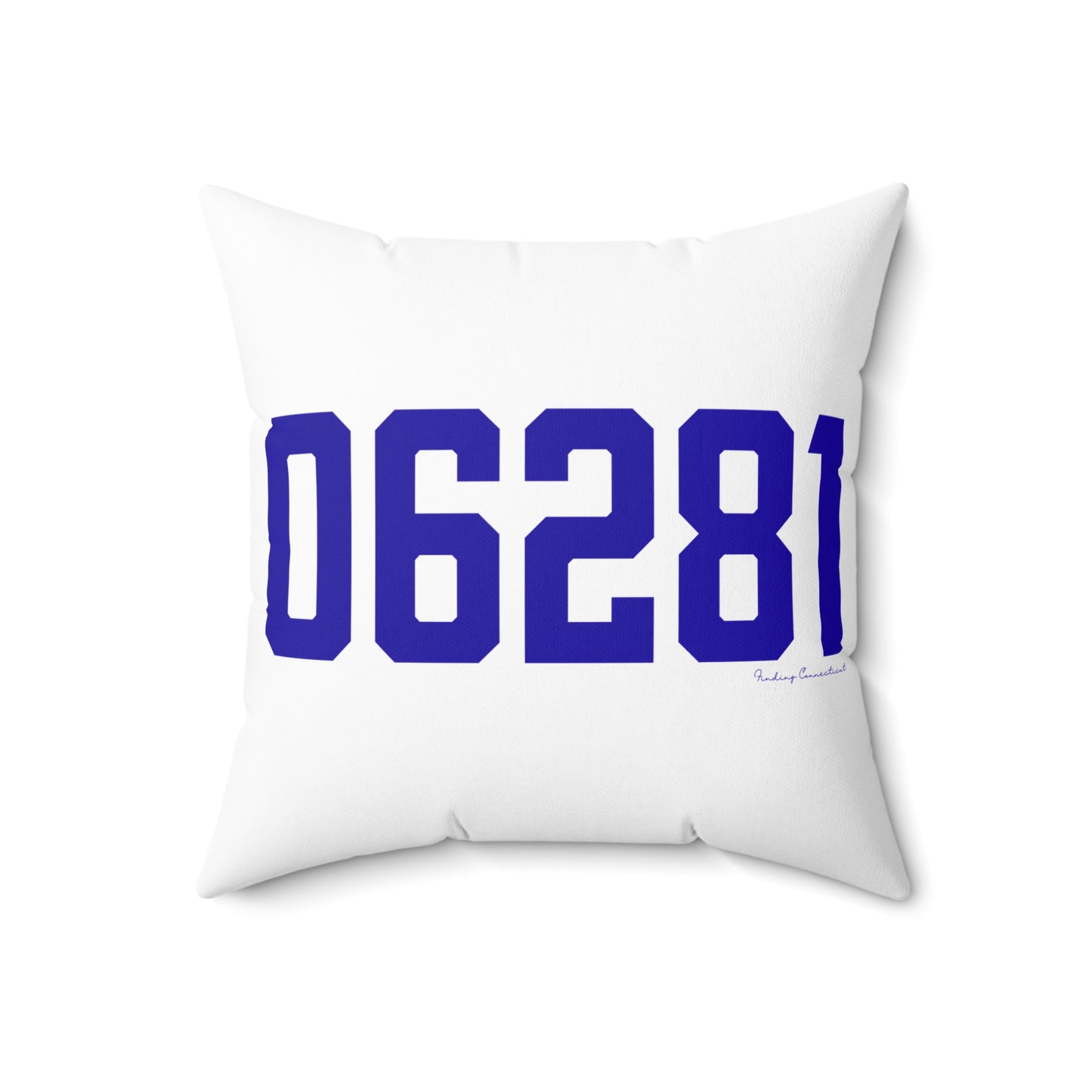 06281 Woodstock Connecticut Zip Code Spun Polyester Square Pillow