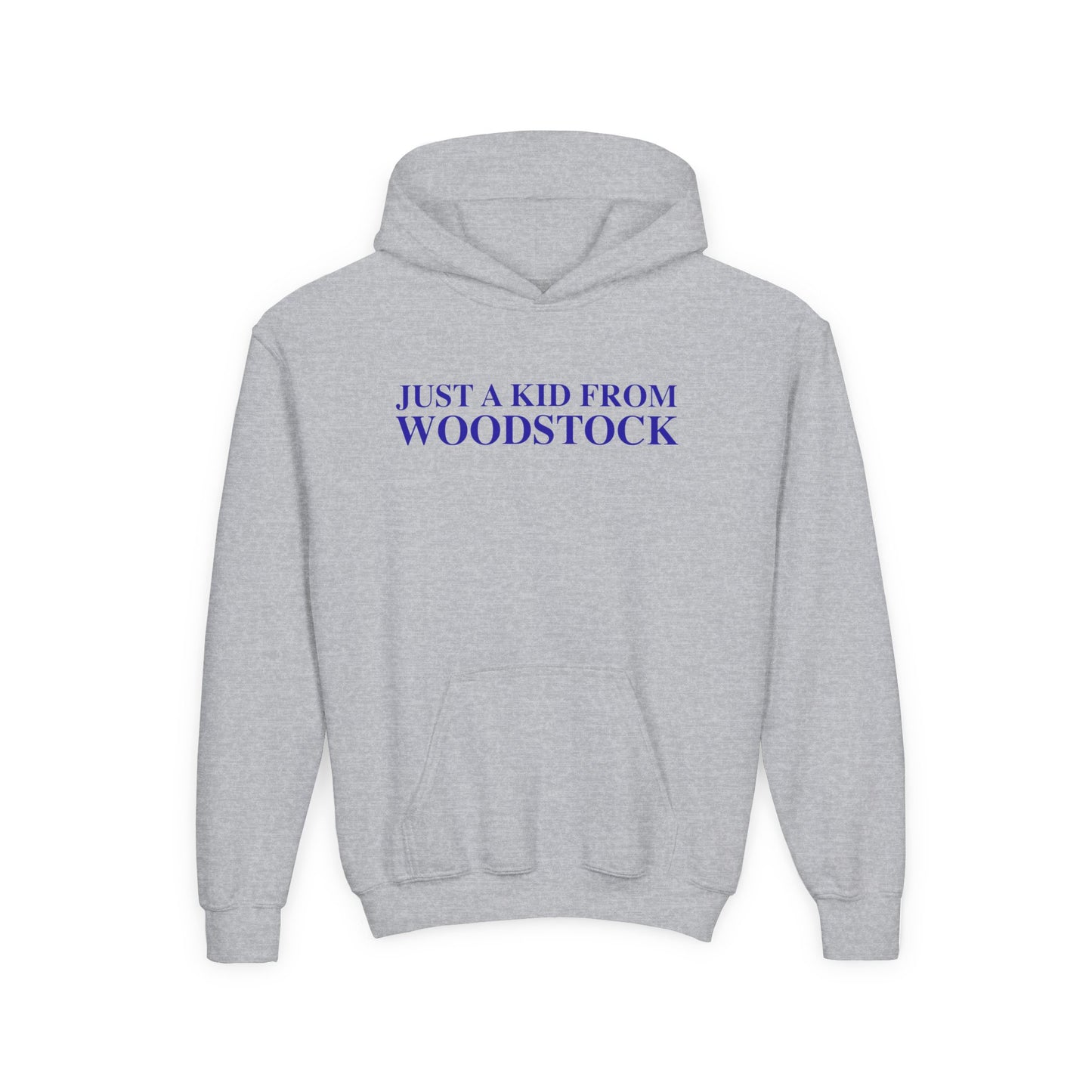 Just a kid from Woodstock Youth Heavy Blend Hooded Sweatshirt