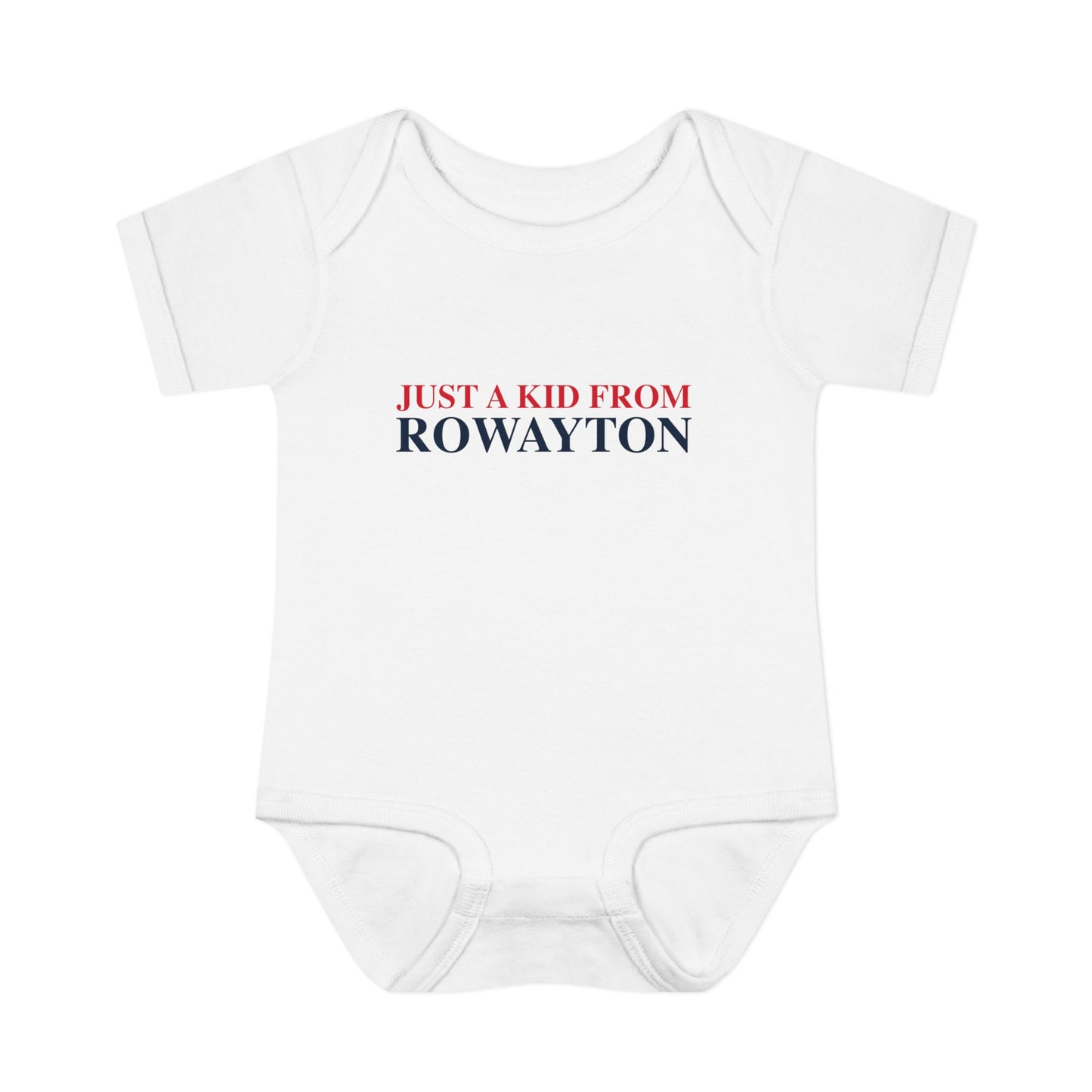 Just a kid from Rowayton Infant Baby Rib Bodysuit