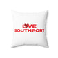 Love Southport Spun Polyester Square Pillow