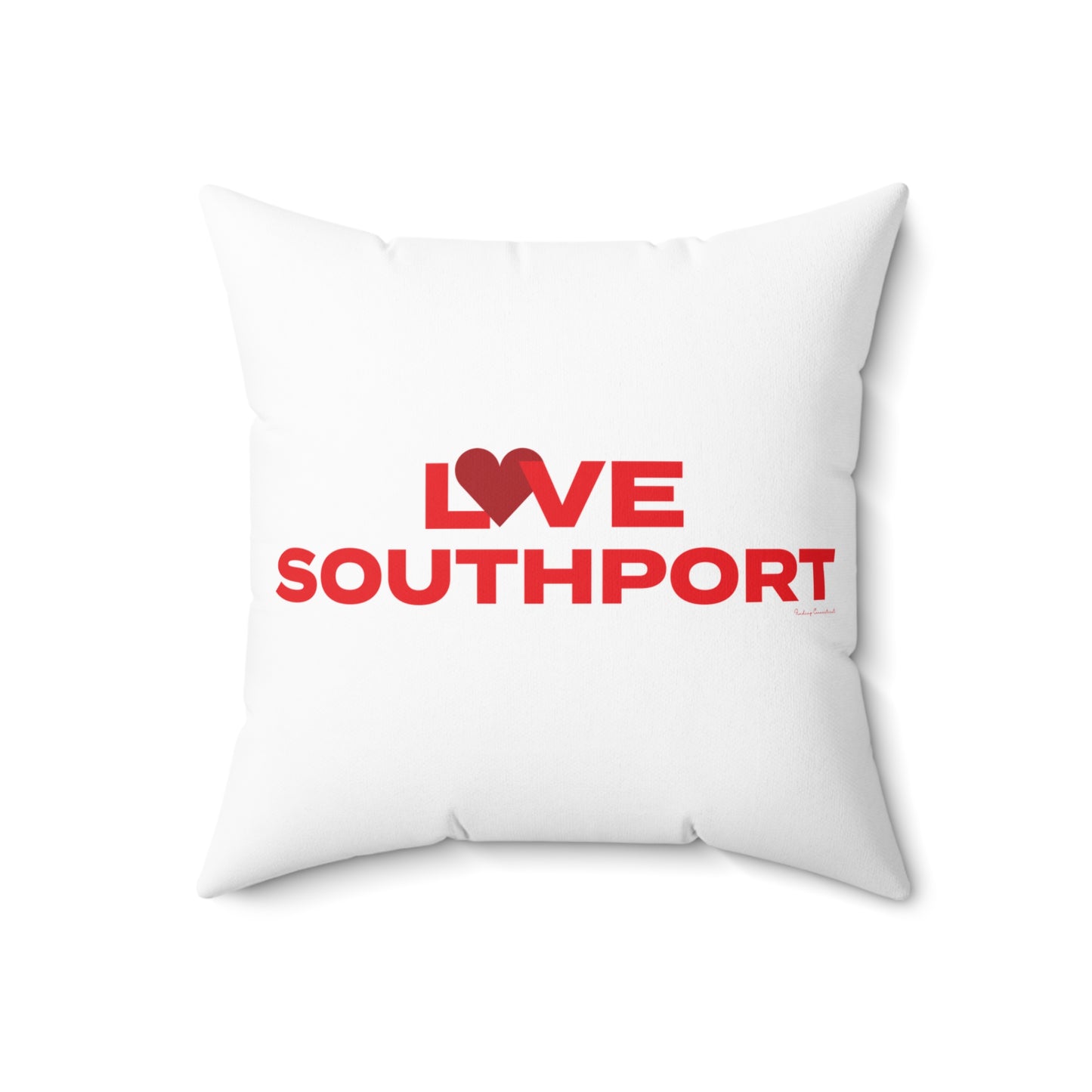 Love Southport Spun Polyester Square Pillow