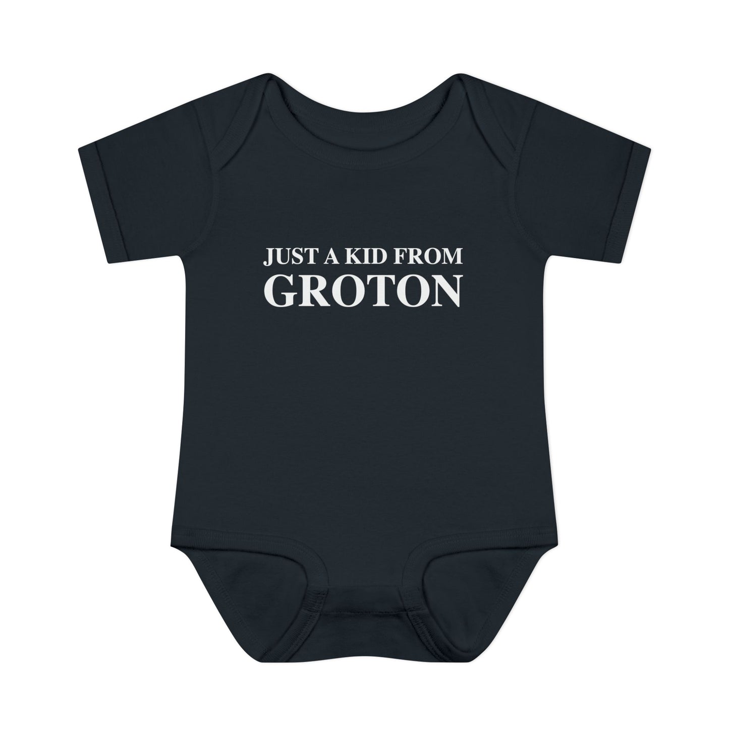 Just a kid from Groton Infant Baby Rib Bodysuit