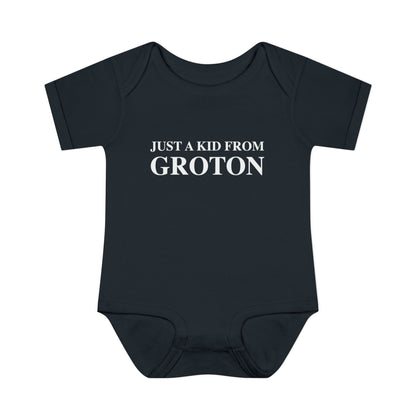 Just a kid from Groton Infant Baby Rib Bodysuit