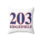 203 Ridgefield Red White & Blue Spun Polyester Square Pillow