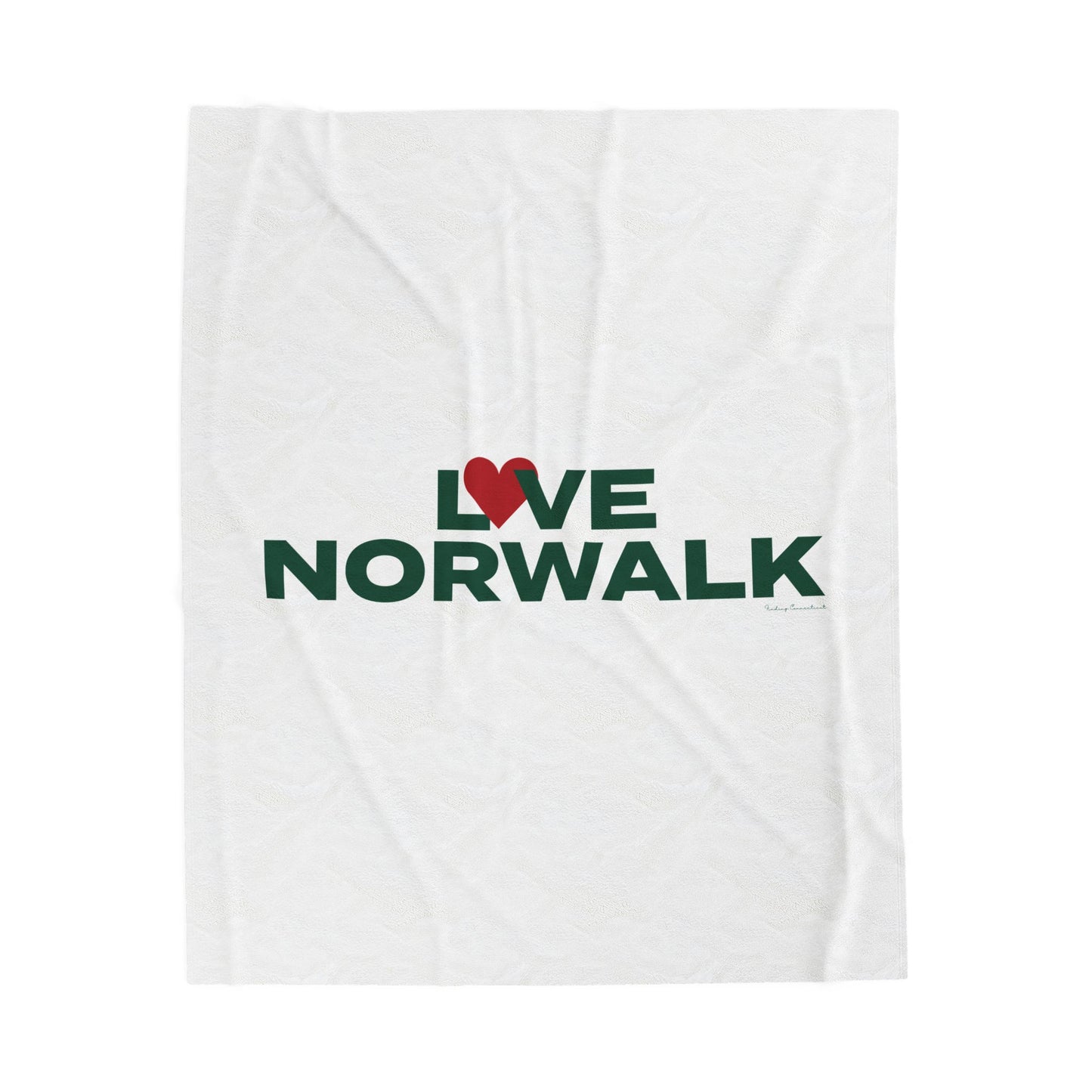 Love Norwalk Velveteen Plush Blanket