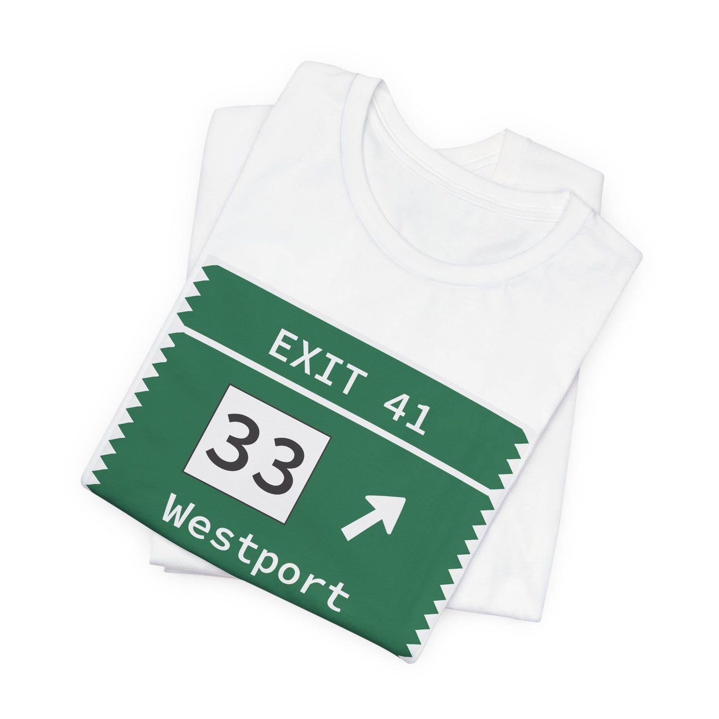 Vintage Merritt Parkway Exit 41 Sign Unisex Jersey Short Sleeve T-Shirt