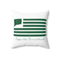 Suffield Connecticut St. Patrick’s Day Flag Spun Polyester Square Pillow