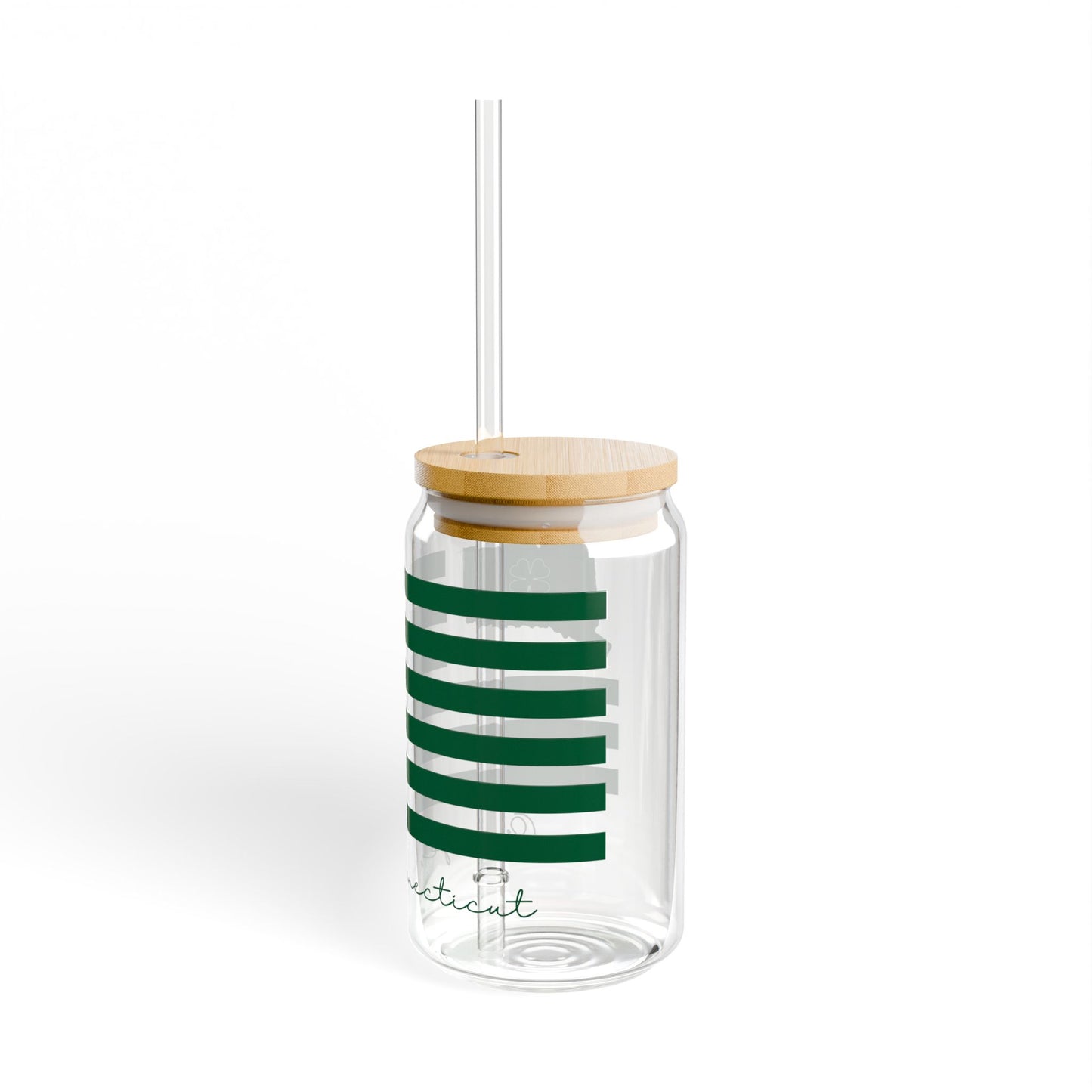 Orange Connecticut St. Patrick’s Day Flag Sipper Glass, 16oz