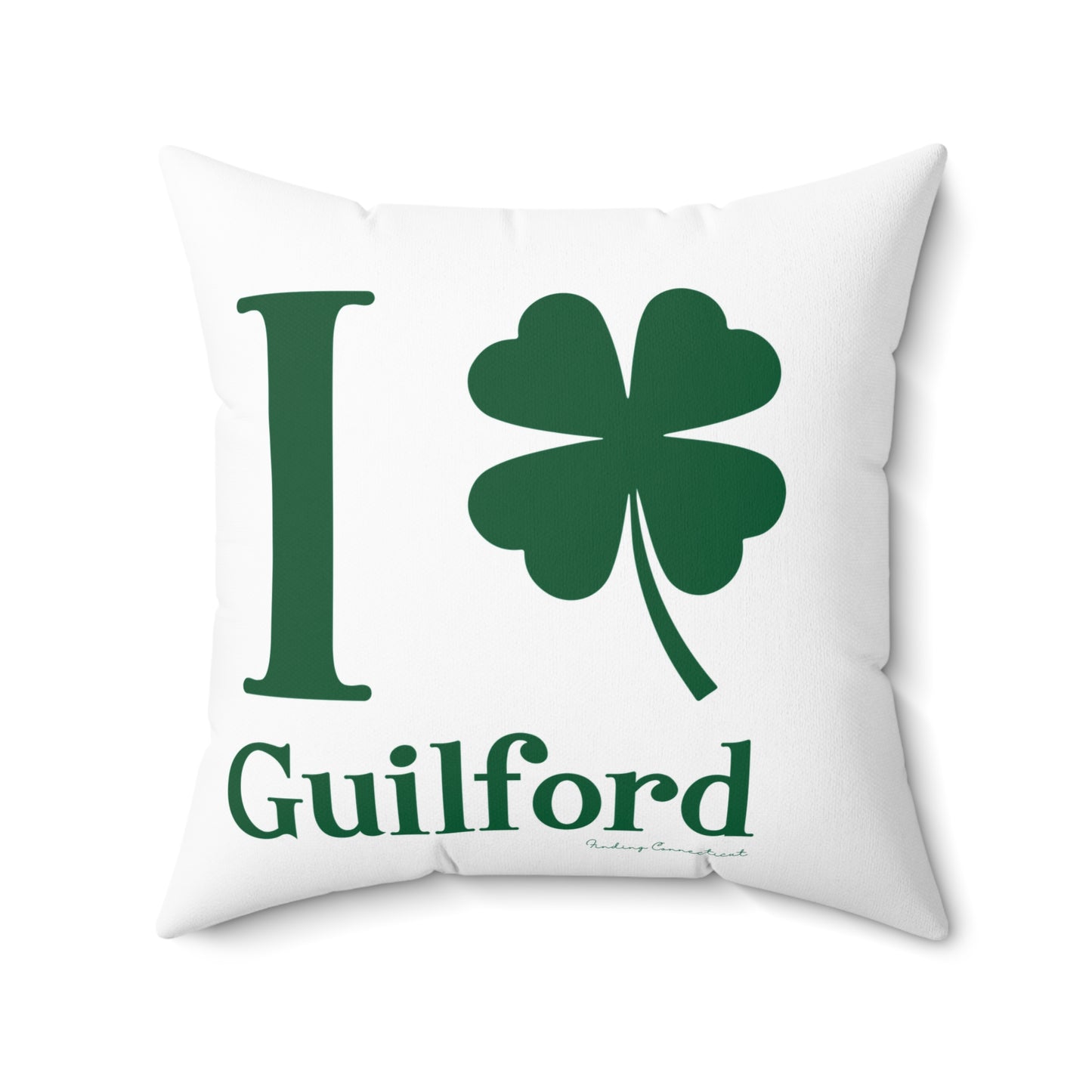 I Clover Guilford Spun Polyester Square Pillow