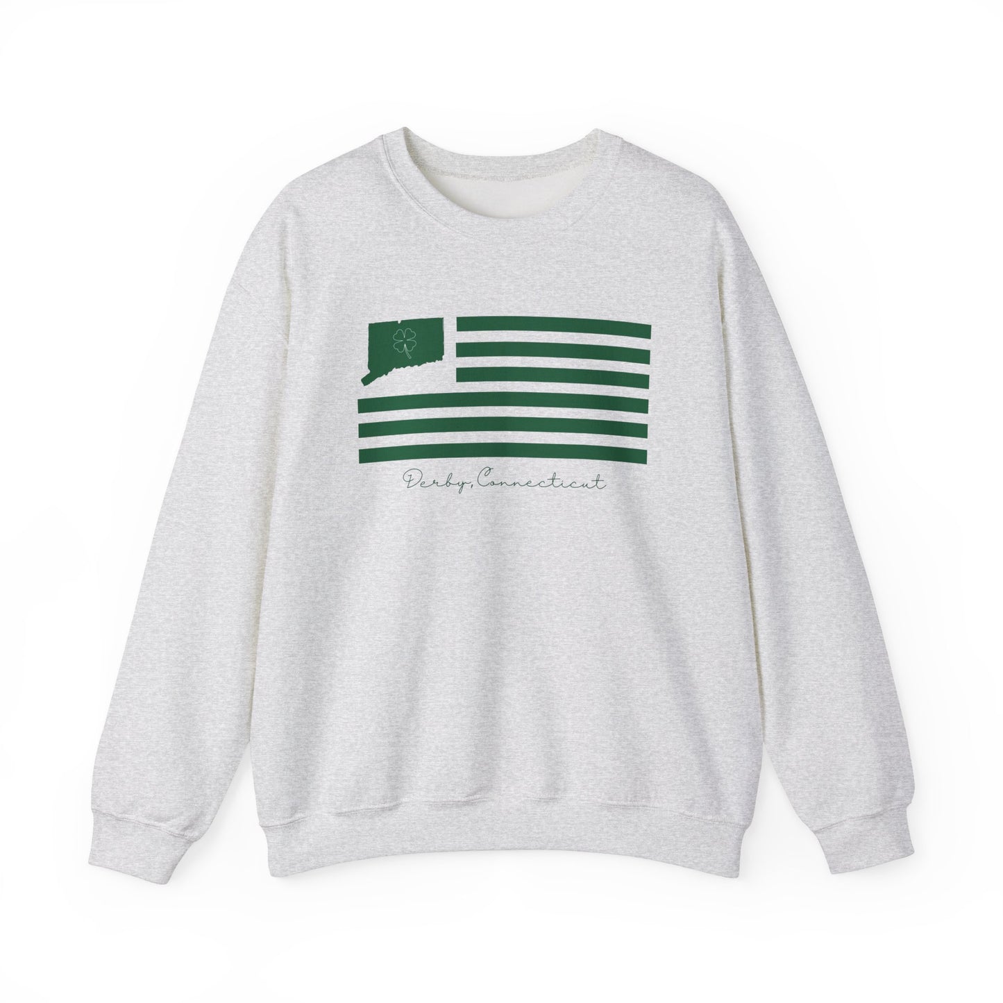 Derby Connecticut St. Patrick’s Day Flag Unisex Heavy Blend™ Crewneck Sweatshirt