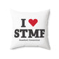 I Heart STMF  Spun Polyester Square Pillow