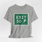 Vintage Exit 50  Merritt Parkway Sign Unisex Jersey Short Sleeve T-Shirt