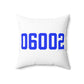 06002 Bloomfield Connecticut Zip Code Polyester Square Pillow