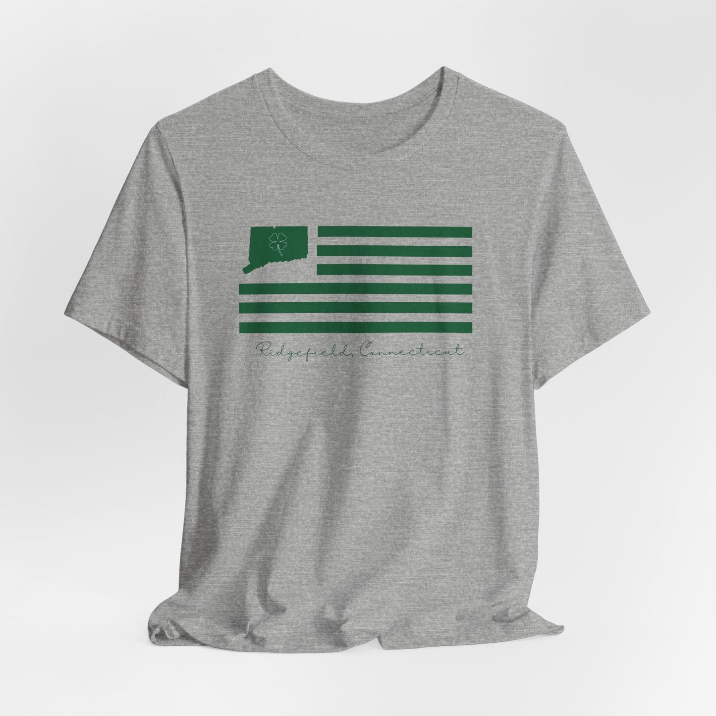 Ridgefield Connecticut St Patrick’s Day Flag Unisex Jersey Short Sleeve T-Shirt