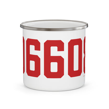 06608 Bridgeport Connecticut Zip Code Enamel Camping Mug