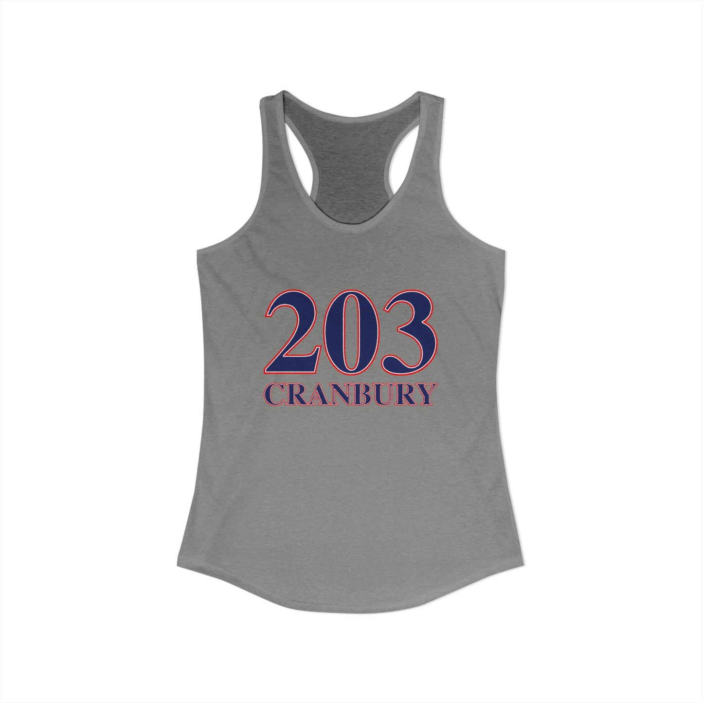 203 Cranbury Red, White & Blue Women's Ideal Racerback Tank Top