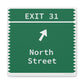 Vintage Merritt Parkway Exit 31 Sign Matte Canvas, Stretched, 1.25"