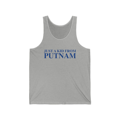 Just a kid from Putnam Unisex Jersey Tank Top