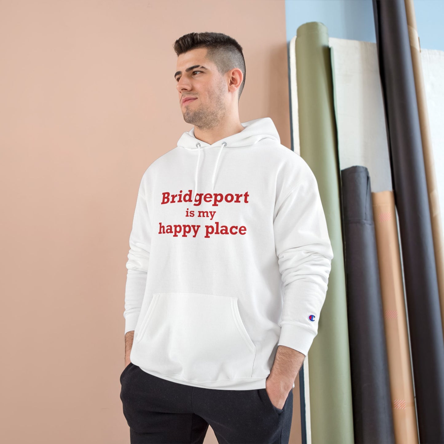 Bridgeport Is My Happy Place Champion Hoodie
