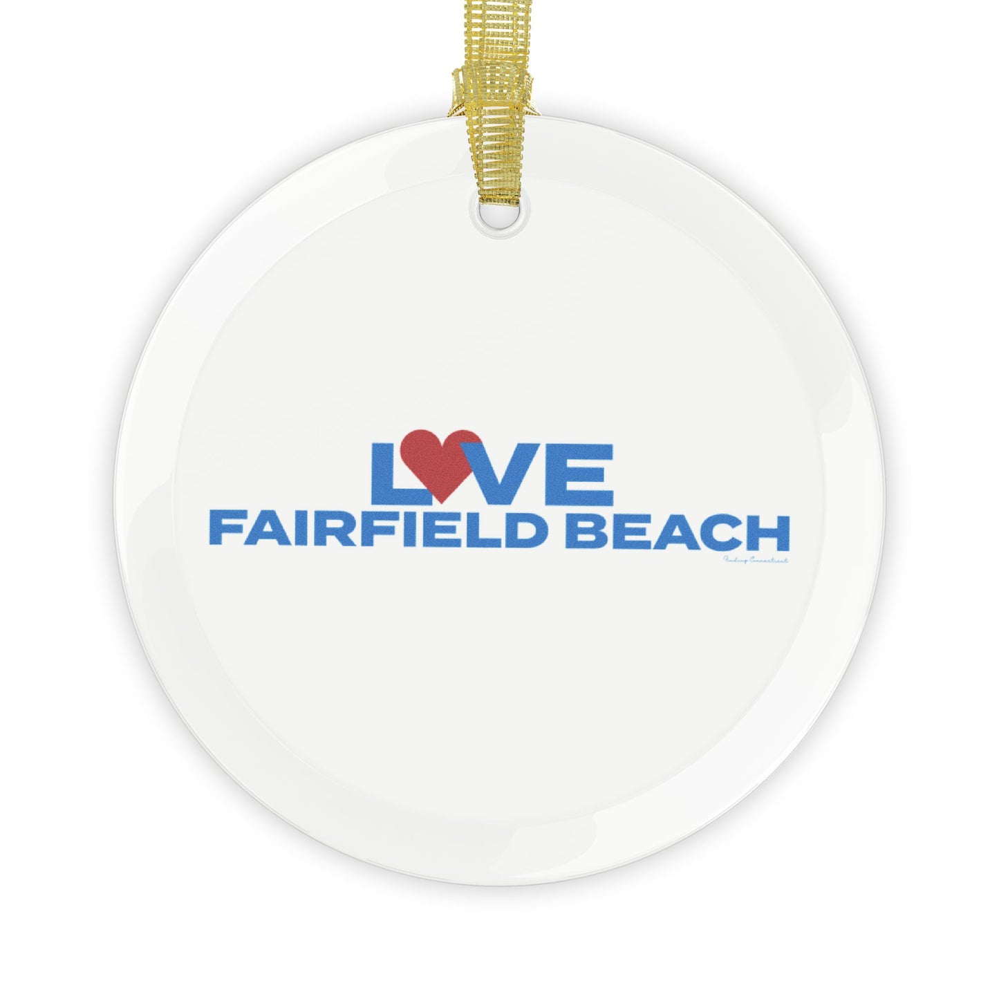 Love Fairfield Beach Glass Ornaments