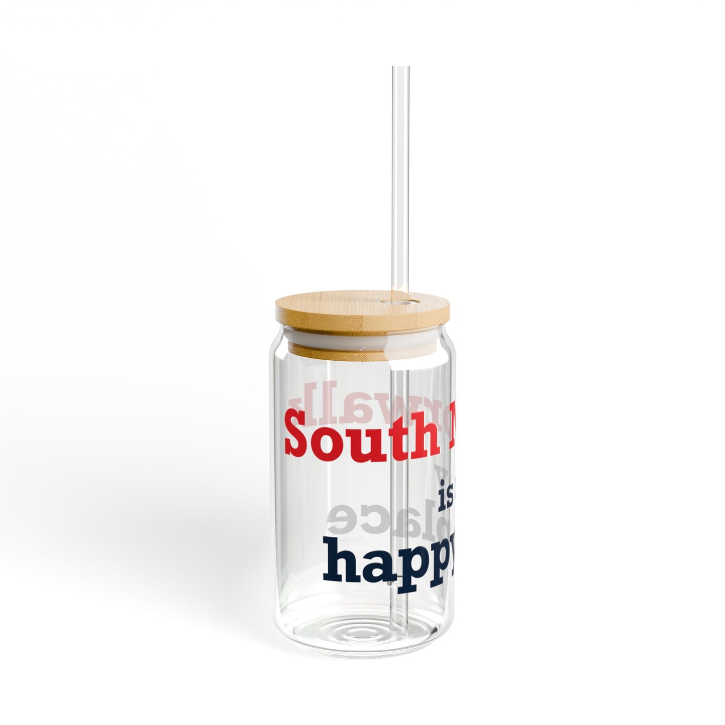 South Norwalk is My Happy Place Sipper Glass, 16oz