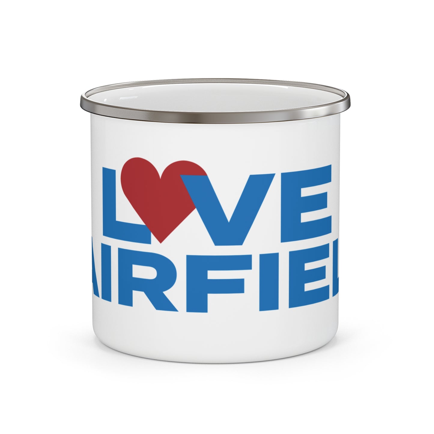 Love Fairfield Enamel Camping Mug