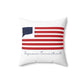 Seymour Connecticut Flag Spun Polyester Square Pillow