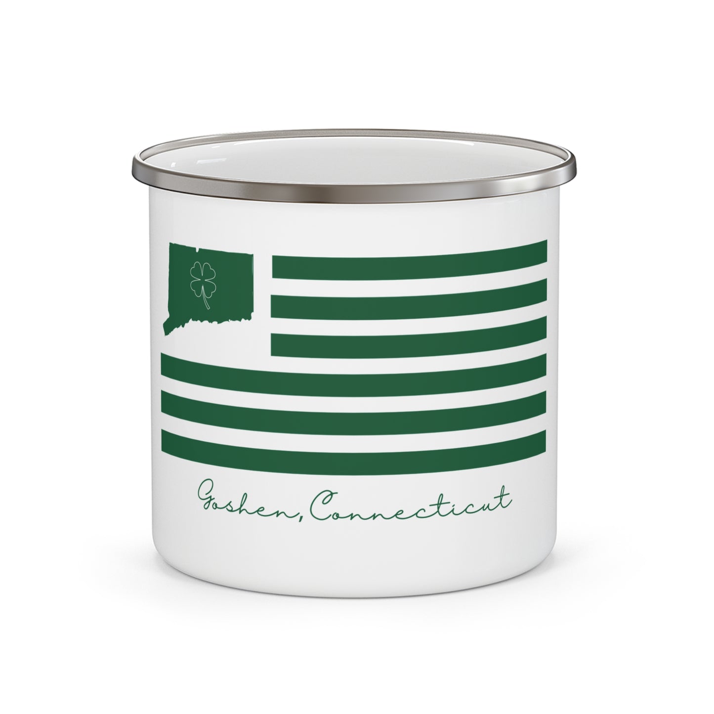Goshen Connecticut St. Patrick’s Day Flag Enamel Camping Mug