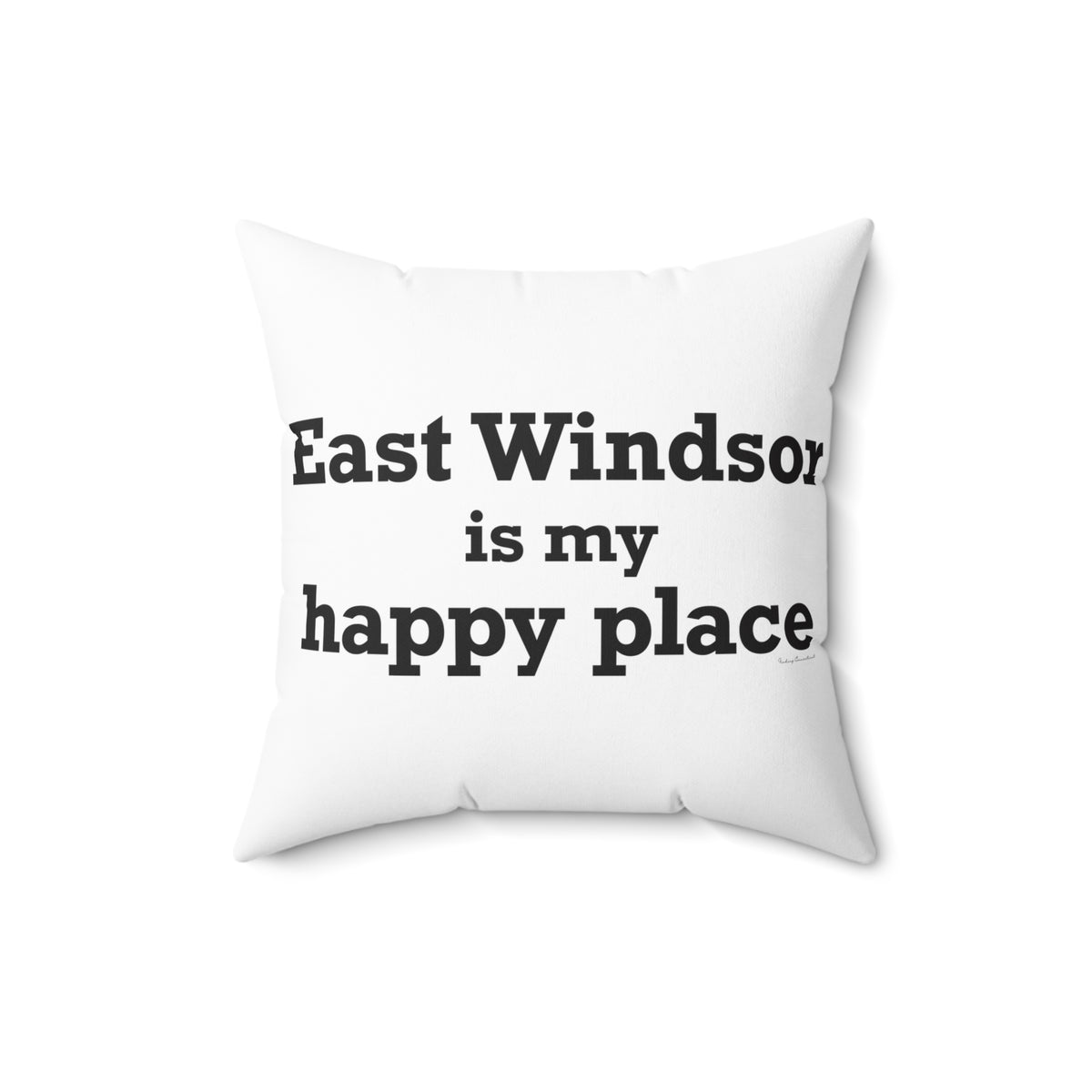 East Windsor is My Happy Place Polyester Square Pillow