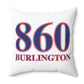 860 Burlington Red, White & Blue Spun Polyester Square Pillow