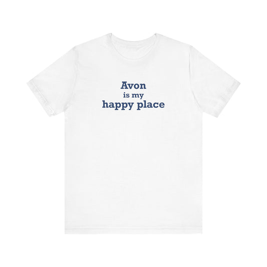 Avon is My Happy Place Unisex Jersey Short Sleeve T-Shirt