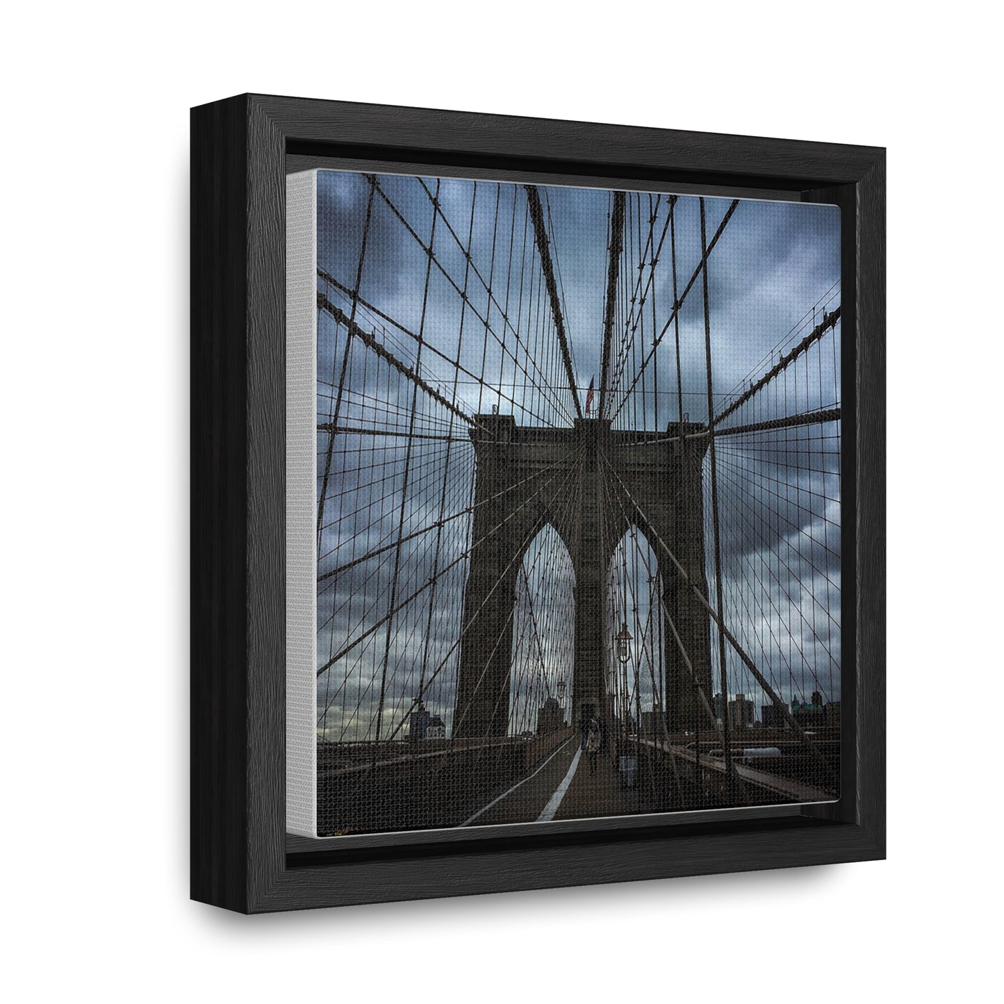 In the middle of the bridge Gallery Canvas Wraps, Square Frame