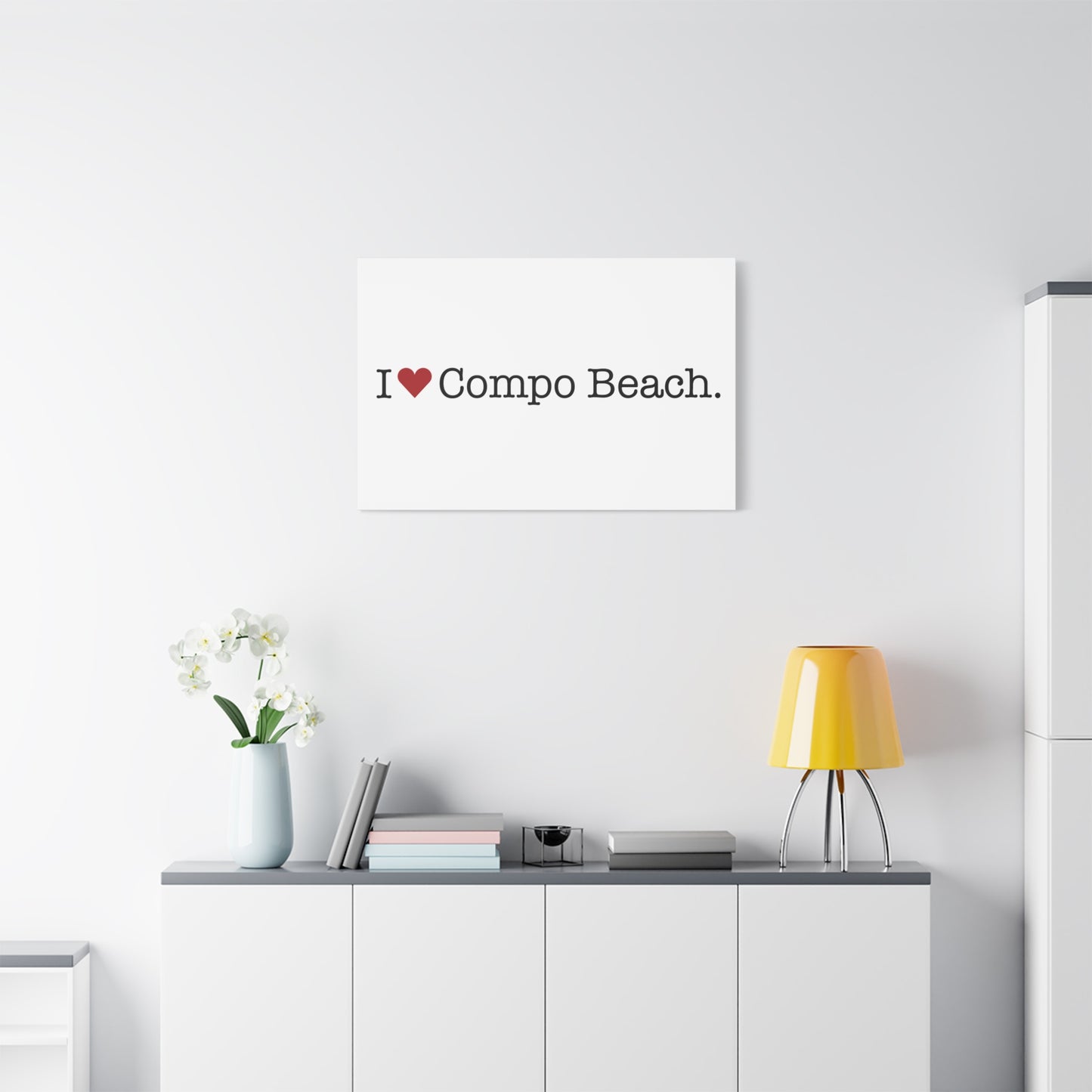 I Heart Compo Beach. Matte Canvas, Stretched, 1.25"