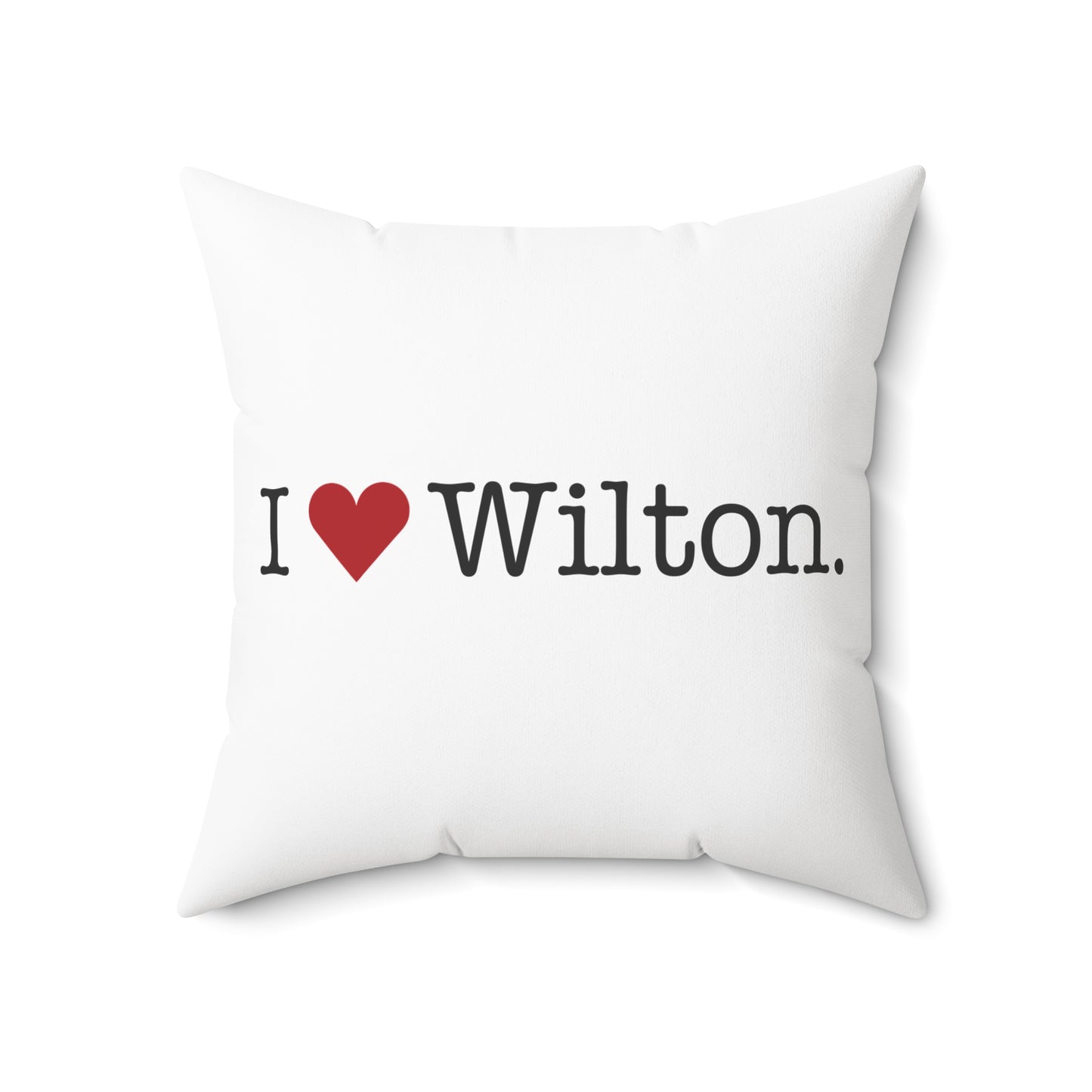 I Heart Wilton. Spun Polyester Square Pillow