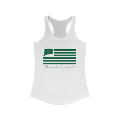 Bloomfield Connecticut St Patrick’s Day Flag Women's Ideal Racerback Tank Top