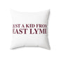 Just a kid from East Lyme Spun Polyester Square Pillow