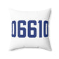 06610  Bridgeport Connecticut Zip Code Spun Polyester Square Pillow