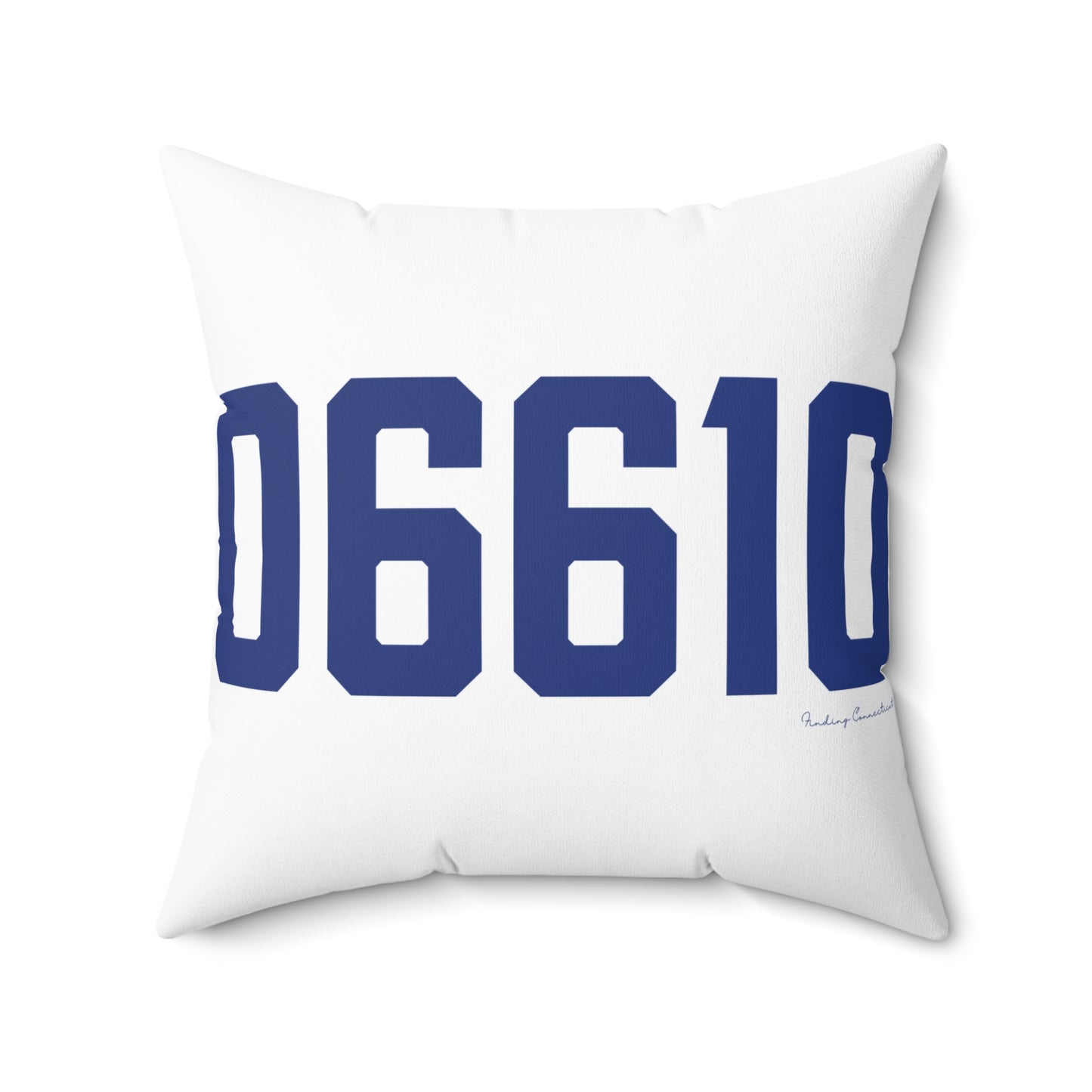 06610  Bridgeport Connecticut Zip Code Spun Polyester Square Pillow