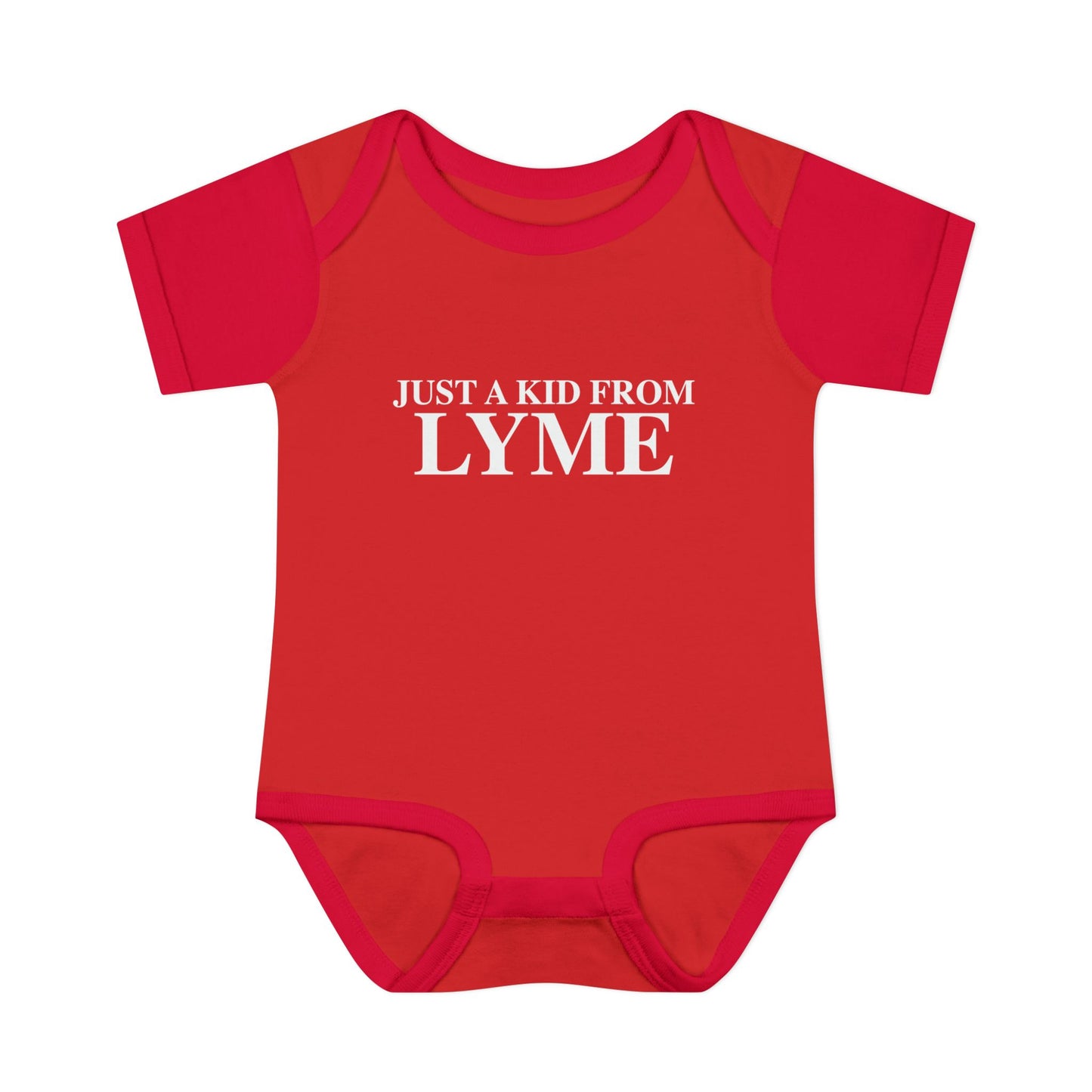 Just a kid from Lyme Infant Baby Rib Bodysuit