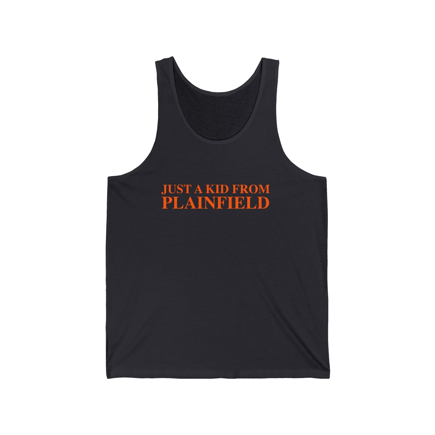 Just a kid from Plainfield Unisex Jersey Tank Top