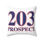 203 Prospect Red White & Blue Spun Polyester Square Pillow