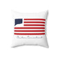 Clinton Connecticut Flag Spun Polyester Square Pillow