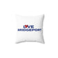 Love Bridgeport Spun Polyester Square Pillow