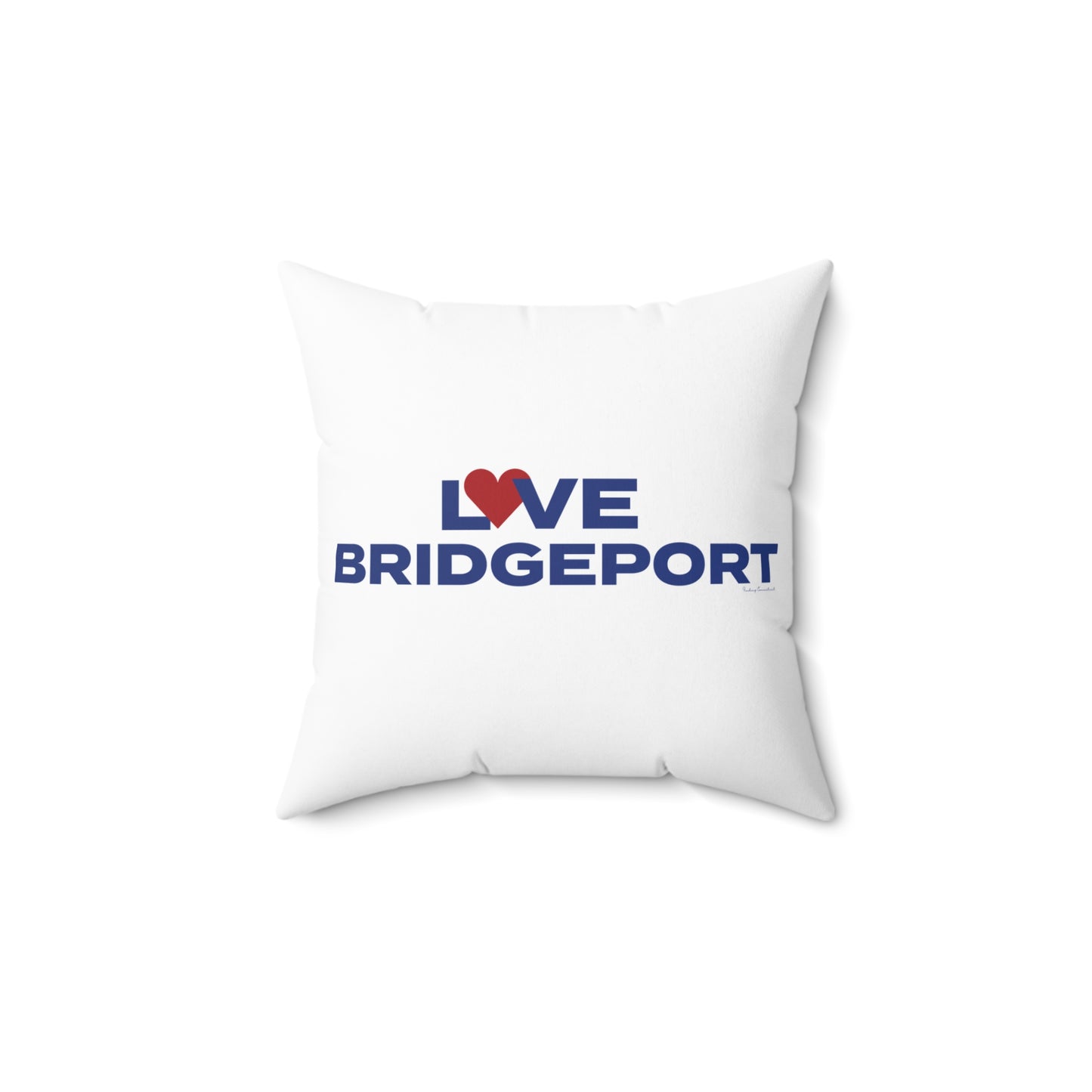 Love Bridgeport Spun Polyester Square Pillow